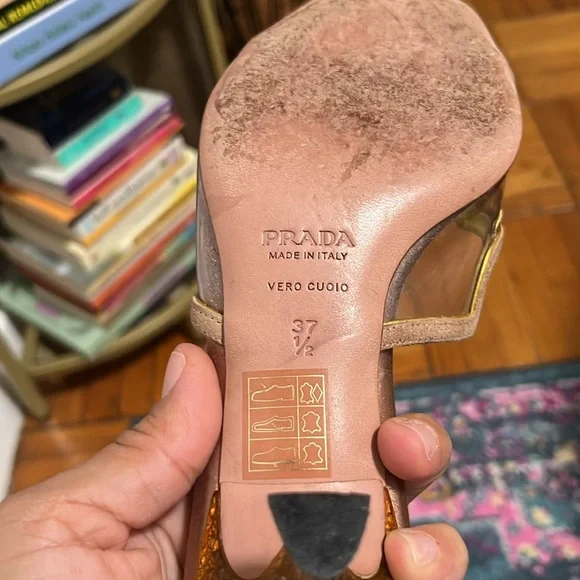 Prada clear vinyl kitten heels 37 1/2 - Picture 5 of 6